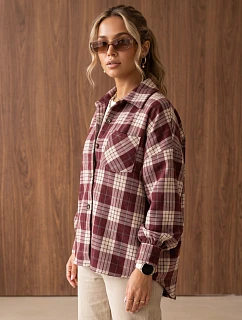 Koszula damska w bordowa model 22542377 - FashionStreet