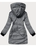 Šedá oboustranná dámská metalická bunda (b8070-70) Šedá oboustranná dámská metalická bunda (b8070-70)