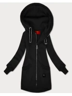 Černá dámská mikina se svetrovými vsadkami LHD (AMG-172A) Černá dámská mikina se svetrovými vsadkami LHD (AMG-172A)