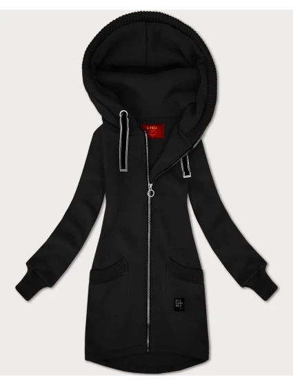 Černá dámská mikina se svetrovými vsadkami LHD (AMG-172A) Černá dámská mikina se svetrovými vsadkami LHD (AMG-172A)