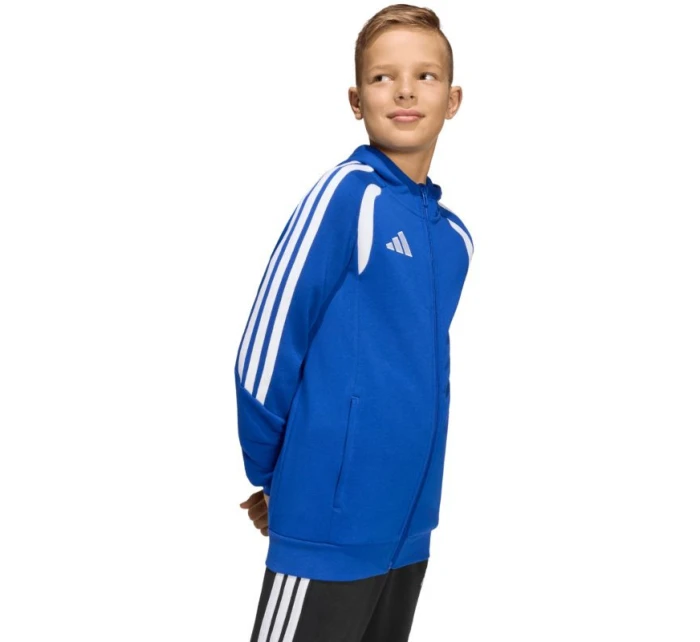 Dětská mikina adidas Tiro 26 League Sweat Full Zip Hoodie modrá KF9102 Dětská mikina adidas Tiro 26 League Sweat Full Zip Hoodie modrá KF9102