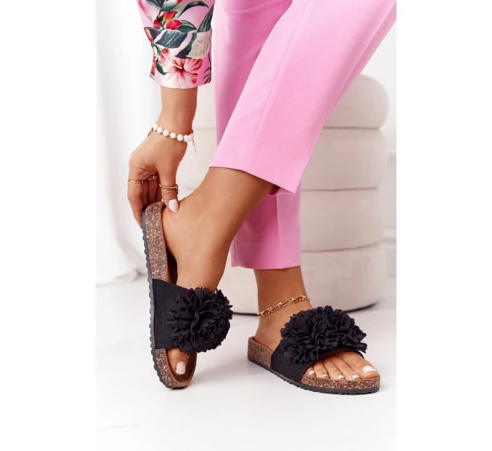 Nazouváky Na Korkové Podrážce Černé Flowerbomb Nazouváky Na Korkové Podrážce Černé Flowerbomb