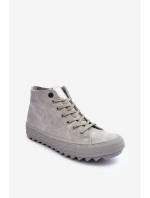 Dámské Tenisky Big Star Vysoké Zateplené Šedé GG274070 Dámské Tenisky Big Star Vysoké Zateplené Šedé GG274070