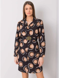 Šaty DHJ SK 12765.11 černá a béžová