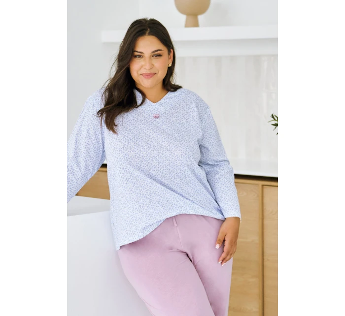 3463 DÁMSKÉ DLOUHÉ PYŽAMO DEBORA 2XL-4XL