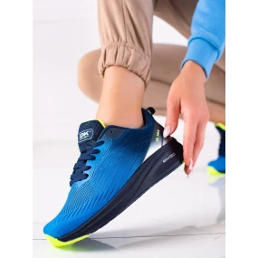 Trendy modré  tenisky dámské bez podpatku