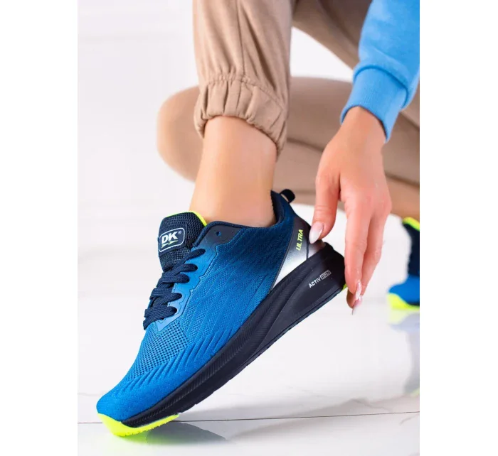 Trendy modré  tenisky dámské bez podpatku