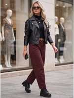 Jeansy damskie z wysokim stanem mom fit z paskiem model 22363306 - FashionStreet Jeansy damskie z wysokim stanem mom fit z paskiem model 22363306 - FashionStreet