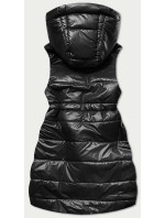 Lesklá černá vesta s kapucí model 17998055 - S'WEST