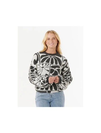 Svetr RIP CURL AOTS-TY WILLIAMS JACQUARD CREW, černý