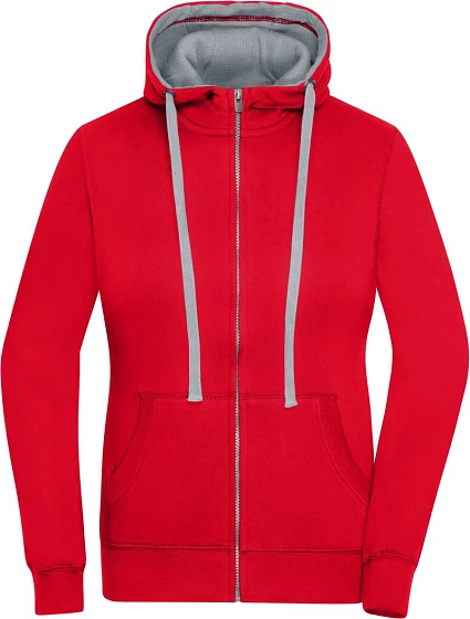 Daiber JN 962 Dámská mikina s kapucí "Lifestyle" 02.0962 red/grey heather Daiber JN 962 Dámská mikina s kapucí "Lifestyle" 02.0962 red/grey heather