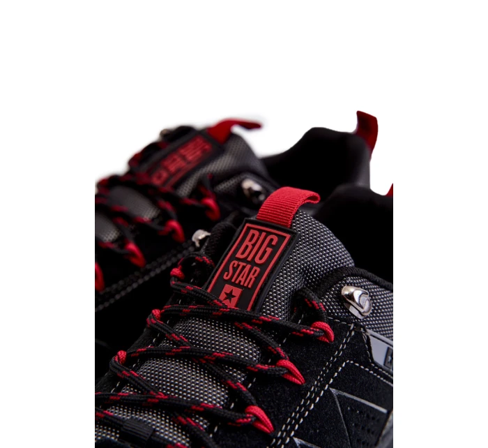 Pánské nízké trekingové boty Memory Foam Big Star KK174126 Černe Pánské nízké trekingové boty Memory Foam Big Star KK174126 Černe