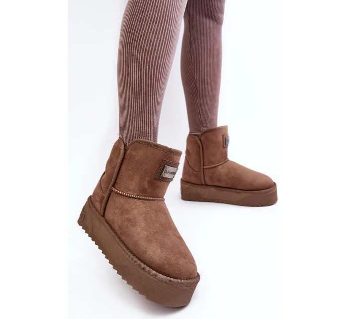 Veganské Sněhule Na Platformě D.Franklin DFSH371004 Tmavobežové