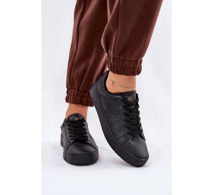 Nízké Dámské Tenisky Z Eko Kůže Big Star NN274576 Černé Nízké Dámské Tenisky Z Eko Kůže Big Star NN274576 Černé