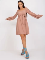 Dámské šaty-LK-SK-508834.37X-béžová Dámské šaty-LK-SK-508834.37X-béžová