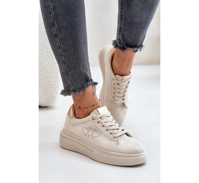Zateplené Dámské Tenisky Big Star Béžové Zateplené Dámské Tenisky Big Star Béžové