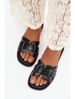 Dámské nazouváky na nízkém podpatku Černé Paris model 22010083 - Step in style Dámské nazouváky na nízkém podpatku Černé Paris model 22010083 - Step in style