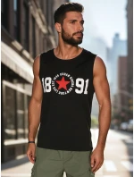 Pánská košile bez rukávů černá FashionStreet RX5652 Pánská košile bez rukávů černá FashionStreet RX5652