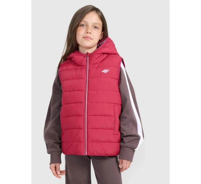 Dívčí rukávy bez rukávů se syntetickou výplní 4F 4FJRAW25TVJAF322-54S