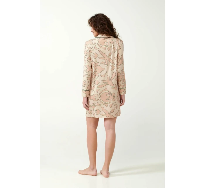 Béžová noční košile s knoflíky model 20515288 - Vamp