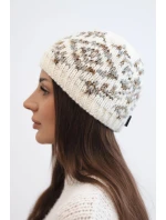 Dámská zimní vlněná čepice s ozdobnými krystalky K399 černá