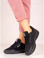 Moderní dámské tenisky černé bez podpatku Moderní dámské tenisky černé bez podpatku