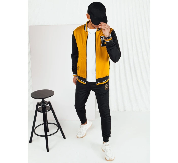 FashionStreet pánská žlutočerná tepláková souprava AX0765