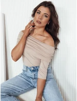 dámská pruhovaná halenka béžová Dstreet model 21976248 - FashionStreet