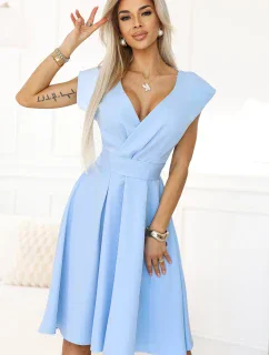 SCARLETT Rozšířené midi šaty s obálkovým výstřihem a páskem model 20965866 - numoco