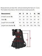 657-1 Elegantní midi šaty s obálkovým výstřihem a tylovými rukávy - černé