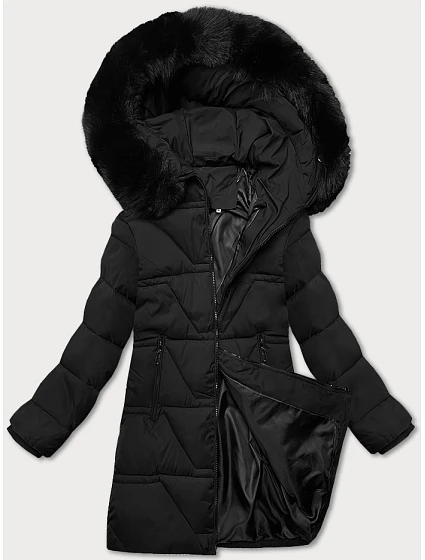 Dámská zimní bunda s kapucí J Style černá (16M9192-392)