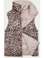 Perleťově růžovo-panteří oboustranná krátká vesta S'West (B8346-51) Perleťově růžovo-panteří oboustranná krátká vesta S'West (B8346-51)