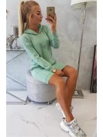 Šaty s kapucí tmavě mátové Šaty s kapucí tmavě mátové