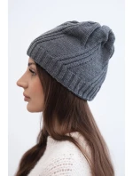 Dámská zimní vlněná čepice s ozdobnými krystalky K399 černá