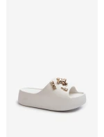 Dámské Lehké Pěnové Žabky S Ozdobami Bílé model 21665927 - Boto