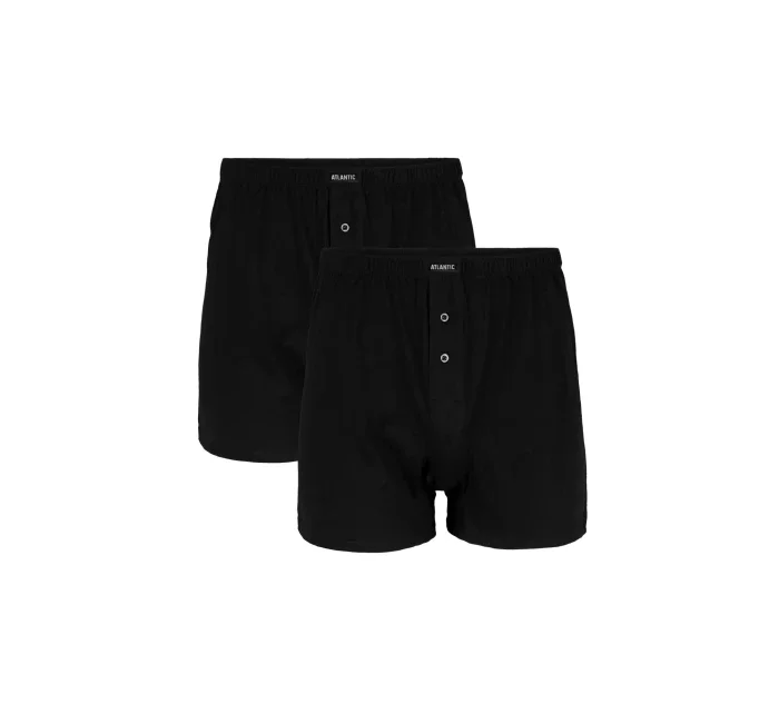Pánské klasické boxerky s model 20070793 2PACK černé - Atlantic
