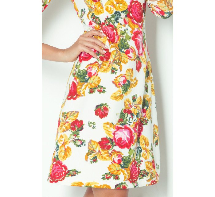 Dámské společenské šaty s motivem krátké květované  / L  model 15042699 - numoco