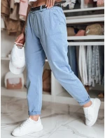 Dámské kalhoty chinos s páskem RELCIX modré FashionStreet UY2586