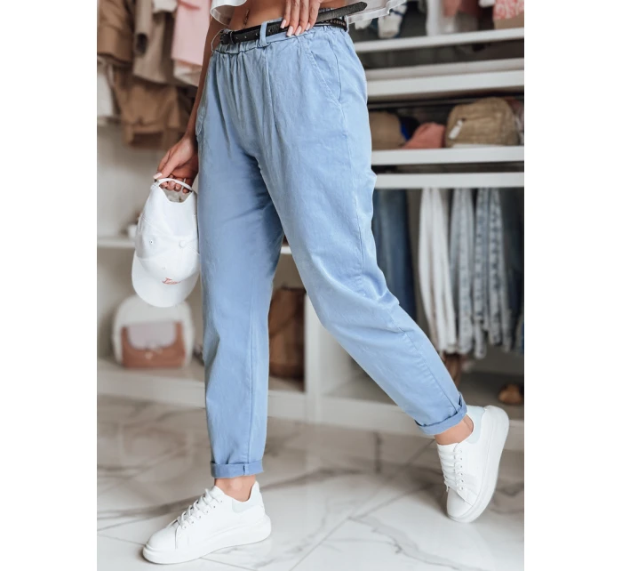 Dámské kalhoty chinos s páskem RELCIX modré FashionStreet UY2586