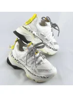 Bílé dámské seakersy s panteřím vzorem (BX1827-SP)