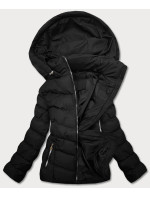 Krátká černá dámská zimní péřová bunda (5M726-392)