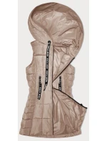 Světle béžová dámská vesta s kapucí model 21339606 - S'WEST