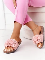 Nazouváky Na Korkové Podrážce Růžové Flowerbomb