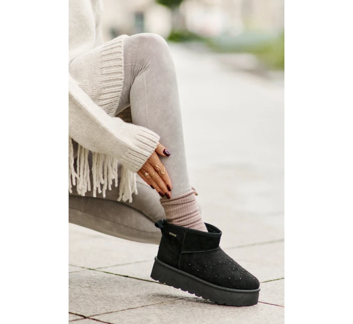 Sněhule se zdobením na platformě Big Star model 21676183 černé - Big Star Shoes