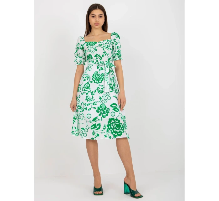 LK SK 508944 šaty.45P bílá zelená