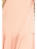 Dámské skládané šaty Numoco LUCY - růžové