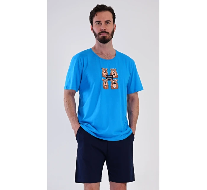 Pánské pyžamo šortky Méďa Happy Pánské pyžamo šortky Méďa Happy