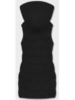 Černá dámská vesta s kapucí (R8133-1)
