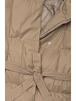 Dámská zimní bunda s páskem J Style tmavě béžová (5M3227-84) Dámská zimní bunda s páskem J Style tmavě béžová (5M3227-84)
