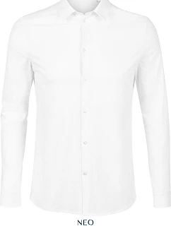 NEOBLU Balthazar Men Košile s dlouhým rukávem 24.3198 optic white
